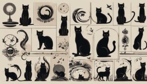 schwarze katze von links nach rechts