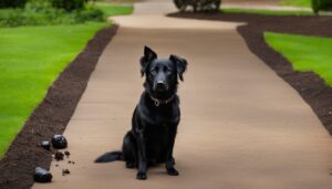 schwarzer hundekot